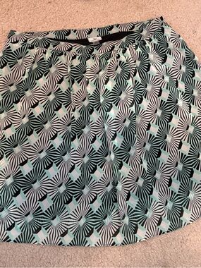 Worthington Black and Mint Patterned Skirt